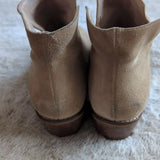Cole Haan Beige Tan Abbot Bootie Ankle Boot Slip On Leather Suede Shoe Size 8.5