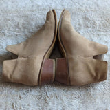 Cole Haan Beige Tan Abbot Bootie Ankle Boot Slip On Leather Suede Shoe Size 8.5