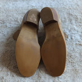 Cole Haan Beige Tan Abbot Bootie Ankle Boot Slip On Leather Suede Shoe Size 8.5