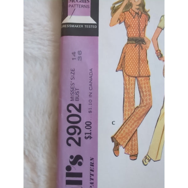 Vintage Sewing Pattern McCalls 2902 Misses Tunic And Pants Size 14 Uncut Bust 36