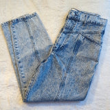Zara Vintage High Rise Acid Wash Tapered Mom Blue Jeans Size 4 Waist 29 inches