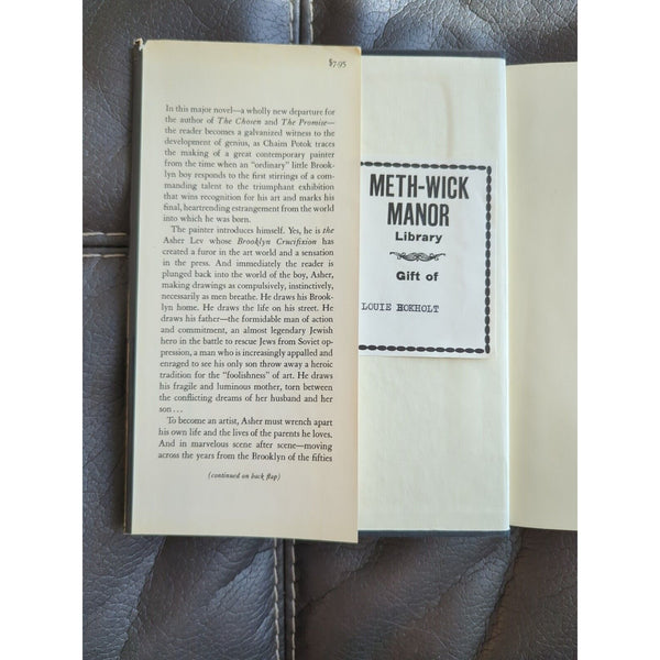 My Name Is Asher Lev by Chaim Potok 1972 Hardcover Dust Jacket Vintage 6th