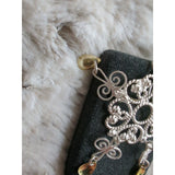 Vintage 830 Silver Yellow Golf Norway Solje Wedding Brooch Pendant Filigree