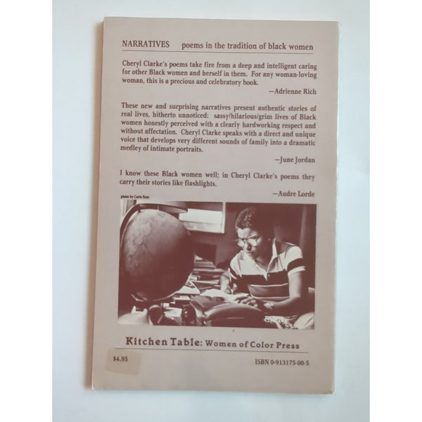 Narratives Poems In Tradition Of Black Women Cheryl Clarke 1983 SC Vtg
