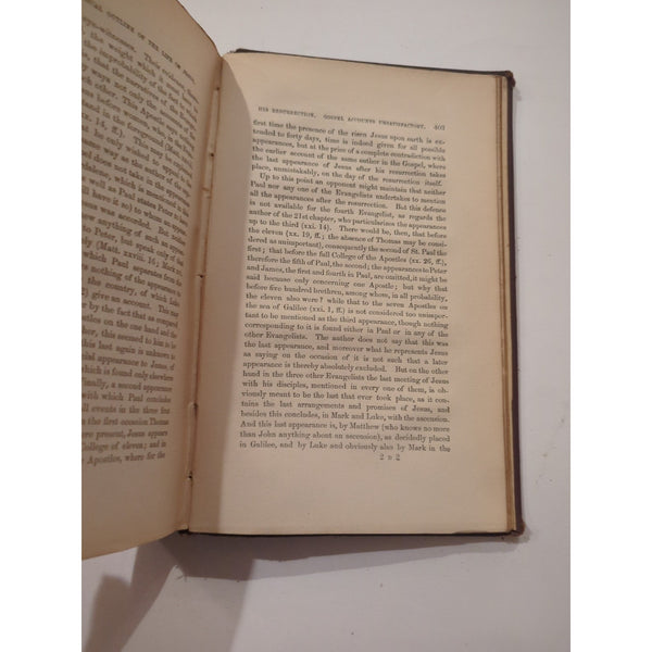 A New Life of Jesus Critically Examined Vol 1 David Friedrich Strauss HC 1865