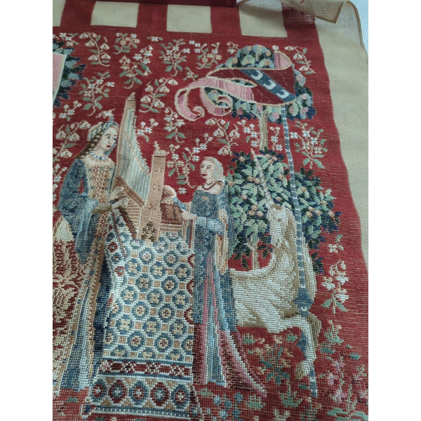 The Touch The Lady At The Unicorn Tapestry Wall Hanging Jacquard Weave 33x46