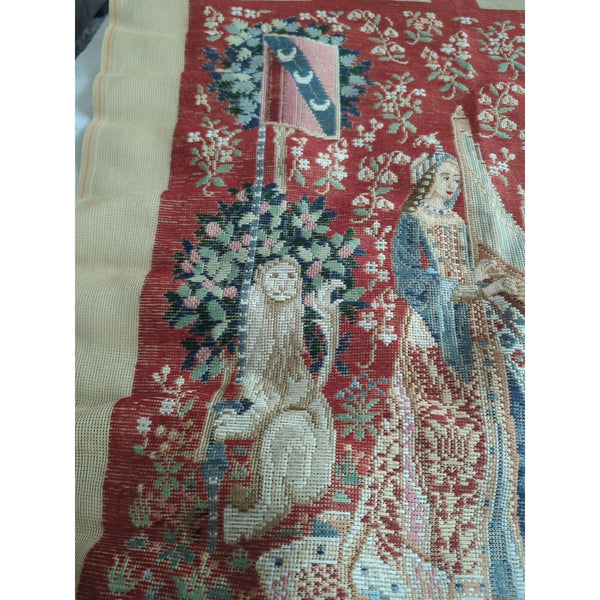 The Touch The Lady At The Unicorn Tapestry Wall Hanging Jacquard Weave 33x46