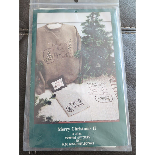 2000 UNCUT Olde World Reflections Stitchery Pattern # 2024 "Merry Christmas II"