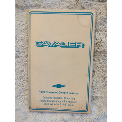 1983 CHEVROLET CAVALIER OWNERS MANUAL ORIGINAL GUIDE BOOK! SC VTG Operating