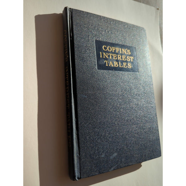 Coffin’s Interest Tables 1940 Investment Return Book Revised Edition HC Winston