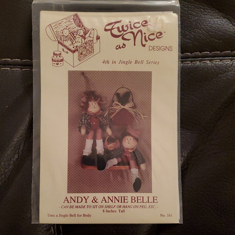 Andy & Annie Belle Twice as Nice Designs 8" Bell Doll Pattern New/Uncut 1992