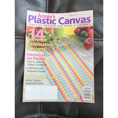 Annie's Plastic Canvas Magazine Pattern Book 14 Designs July 2006 Vintage