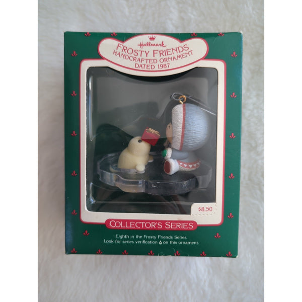 Hallmark Christmas Ornament Frosty Friends 1987 Eskimo Num 8 In The Series Vtg