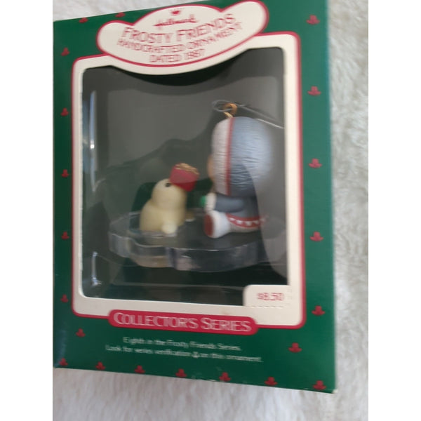 Hallmark Christmas Ornament Frosty Friends 1987 Eskimo Num 8 In The Series Vtg