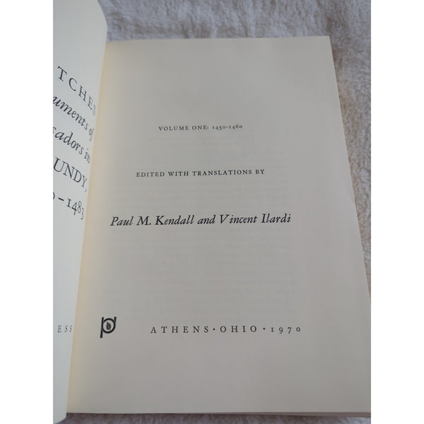 Dispatches with Related Docs of Milanese Ambassadors 1970 3 VOLS Paul M Kendall