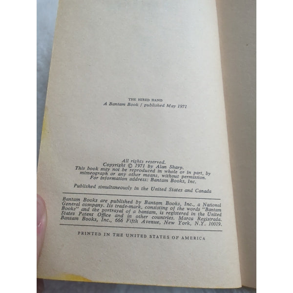 Peter Fonda As The Hired Hand Alan Sharp 1971 Vtg Paperback Bantam Book S6941