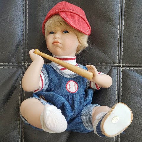 "Mikey's out" Porcelain Gustave Wolff Wimbledon Collection Doll See Pictures