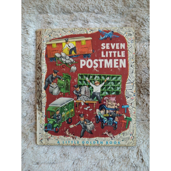 A Little Golden Book Seven Little Postmen By Brown And Hurd 1952 First Edition A