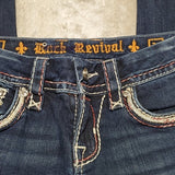 Rock Revival Lower Rise Darker Wash Lux Skinny Blue Jeans Size 26