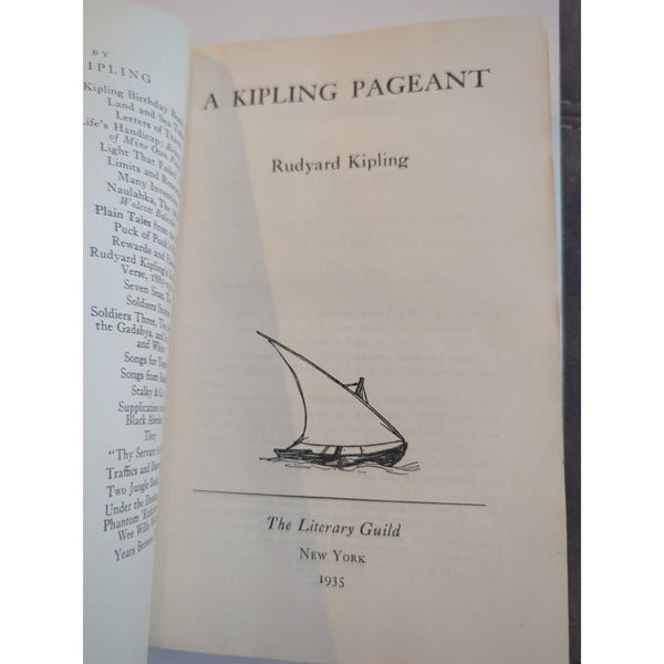 A KIPLING PAGEANT by Rudyard Kipling 1935 1st Edition Hardcover Dust Jacket Vtg