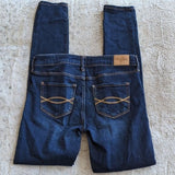 Abercrombie & Fitch Darker Wash Mid Rise Skinny Blue Jean Size 2