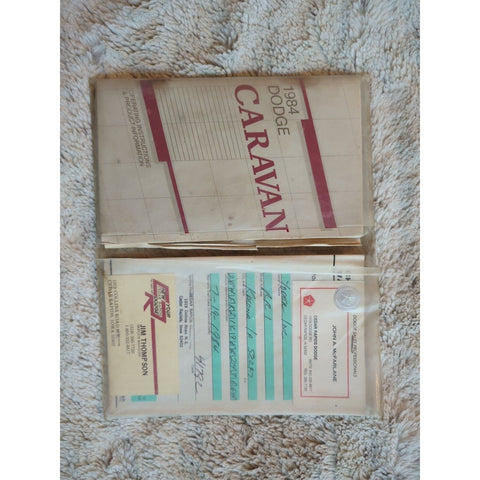 1984 DODGE CARAVAN FACTORY OWNERS MANUAL OPERATORS GLOVE BOX BOOK SC VTG Folder