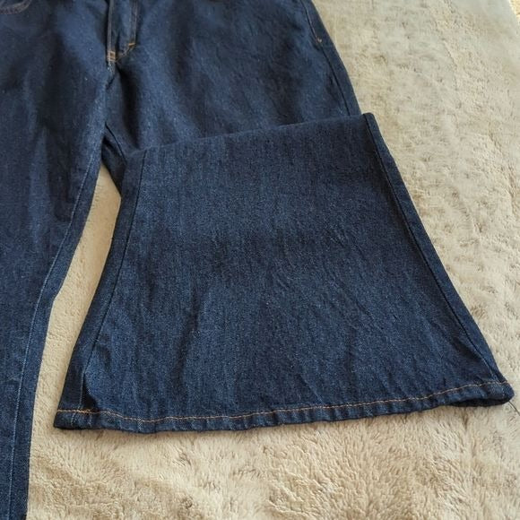 NWT Run & Fly Dark Wash Indigo Mid Rise Flare Blue Jeans Size 34R