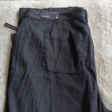 NYDJ Washed Black Linen Blend Lightweight Straight Leg Pants Size 20W NWT