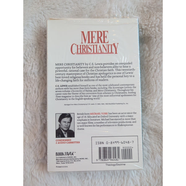 MERE CHRISTIANITY By C. S. Lewis And Michael York Book Trax Audio Book Cassettes