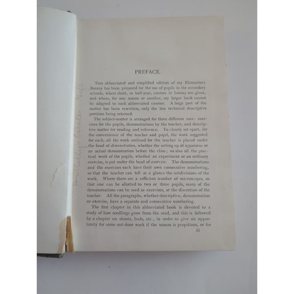 Lessons In Botany George Francis Atkinson 1900 First Edition HC Vtg Ex Library