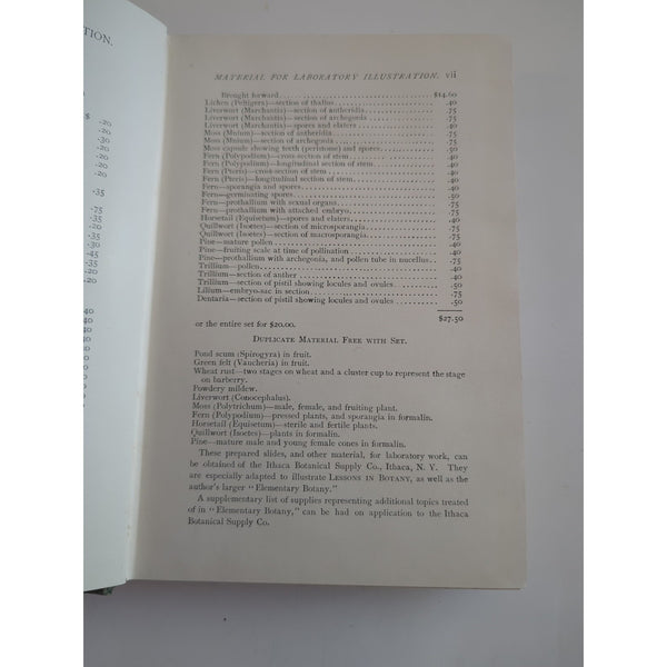 Lessons In Botany George Francis Atkinson 1900 First Edition HC Vtg Ex Library