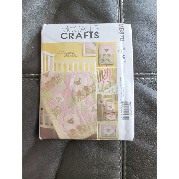 2009 McCalls Sewing Pattern M5870 Baby Nursery Accessories 6 Designs Lambs 13244