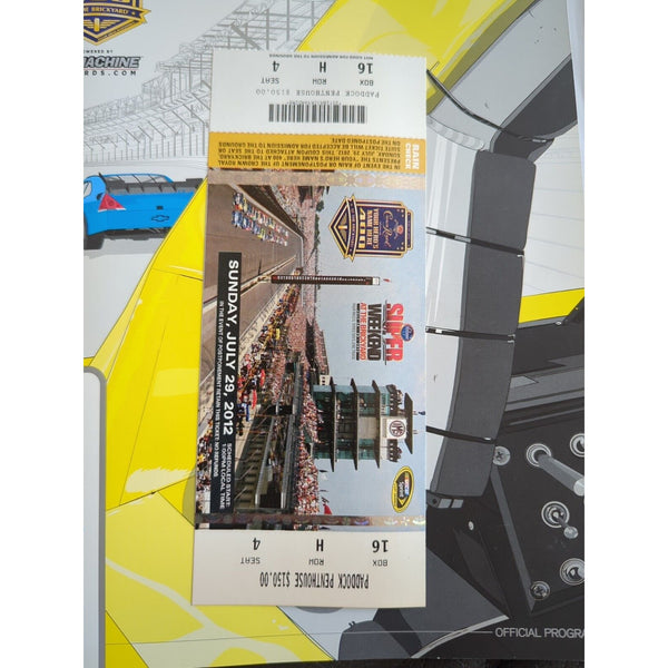 2012 Crown Royal 400 At the Brickyard Event Program Starting Line Sticker Ticket