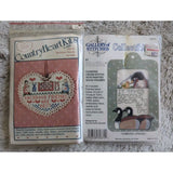 NOS Bucilla Cross My Heart Smaller Heart Friendship Cross Stitch Kits Vintage