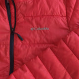 Columbia Women's Red and Grey Medium Weight Packable Puffer Coat Jacket Size S