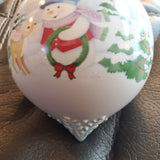 2008 HALLMARK KEEPSAKE " A HOLIDAY HELLO"  Ceramic Frosty Friends Ornament Stand