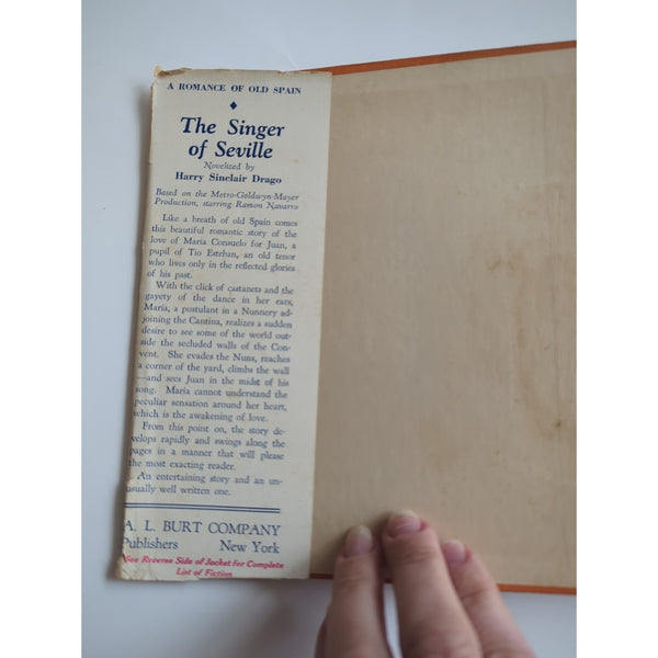 1930 Vintage Photoplay Novel The Singer of Seville Harry Sinclair Drago HC DJ
