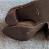 DOLCE VITA Stacie Heeled BOOTS Booties CHESTNUT SUEDE Tan Size 7 Leather