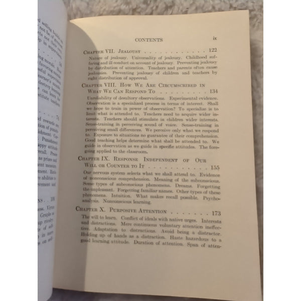The Learner And His Attitude Garry Cleveland Myers HC Vtg 1927 Benj Sanborn