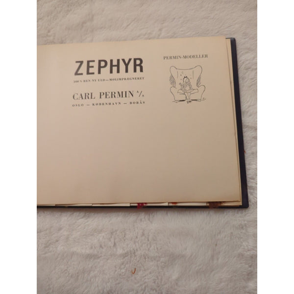 Zephyr Carl Permin Tapestry Wool Color Card And Charts Vtg Spiral In Binder