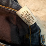 J Brand Darker Wash Mid Rise Straight Leg Long Inseam Blue Jean Size 28
