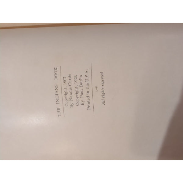 1907 First Edition The Indians’ Book Natalie Curtis HC Vtg Harper And Brothers