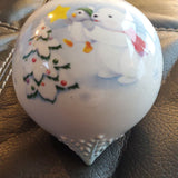 2008 HALLMARK KEEPSAKE "ADDING THE FINAL TOUCH" Ceramic Frosty Friends Ornament