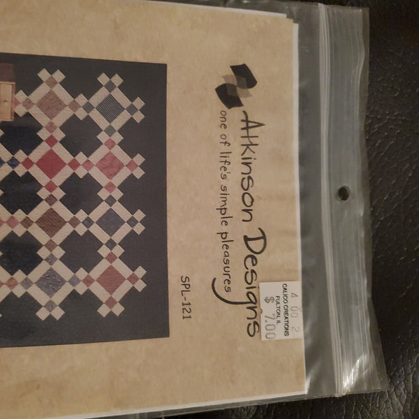 Atkinson Designs Tic Tac Mo 1998 Quilt Runner Pieced Pattern Terry Atkinson