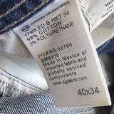 Adriano Goldschmied AG Dark Wash The Ives Modern Athletic Blue Jeans Size 40x34