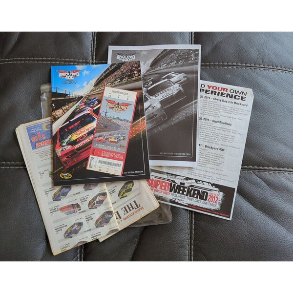 2011 Brickyard 400 Super Weekend Event Program Starting Line Sticker Ticket Set