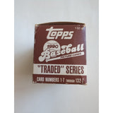 1990 Topps Complete Set “Traded” Series Baseball Picture Cards #1T Thru 132T