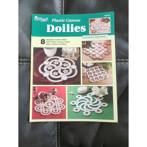 2002 Needlecraft Shop Plastic Canvas Doilies 843335 Pattern Book 8 Designs 11542