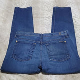 7 For All Mankind The Relaxed Skinny Mid Rise Blue Jeans Size 28 Waist 30 Inches