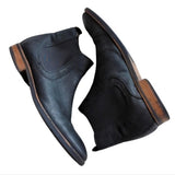 Frank Wright Willow Leather Ankle Chelsea Boots Black Size